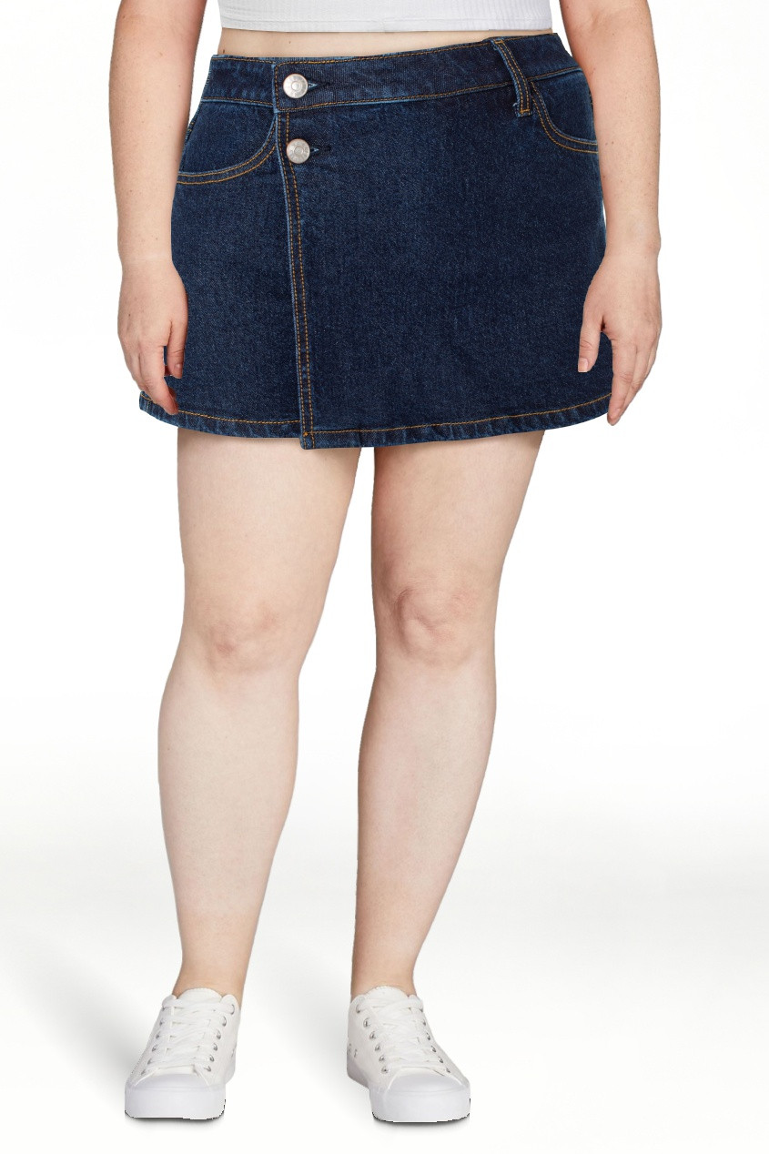 Celebrity Pink Juniors Denim Wrap Skort | Walmart (US)