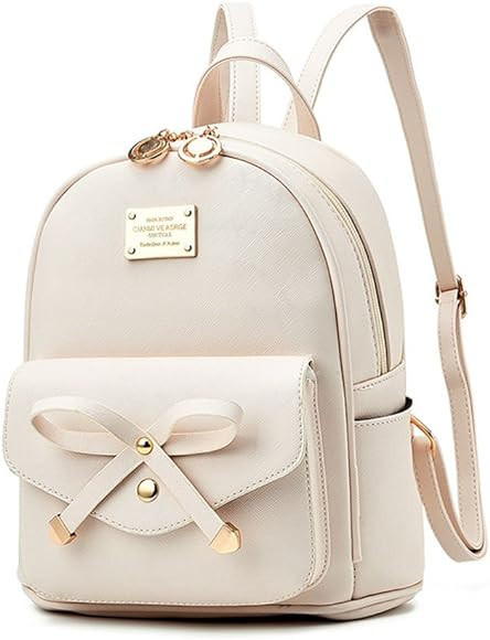 I IHAYNER Girls Bowknot Cute Leather Backpack Mini Backpack Purse for Women       
Material: Leat... | Amazon (US)
