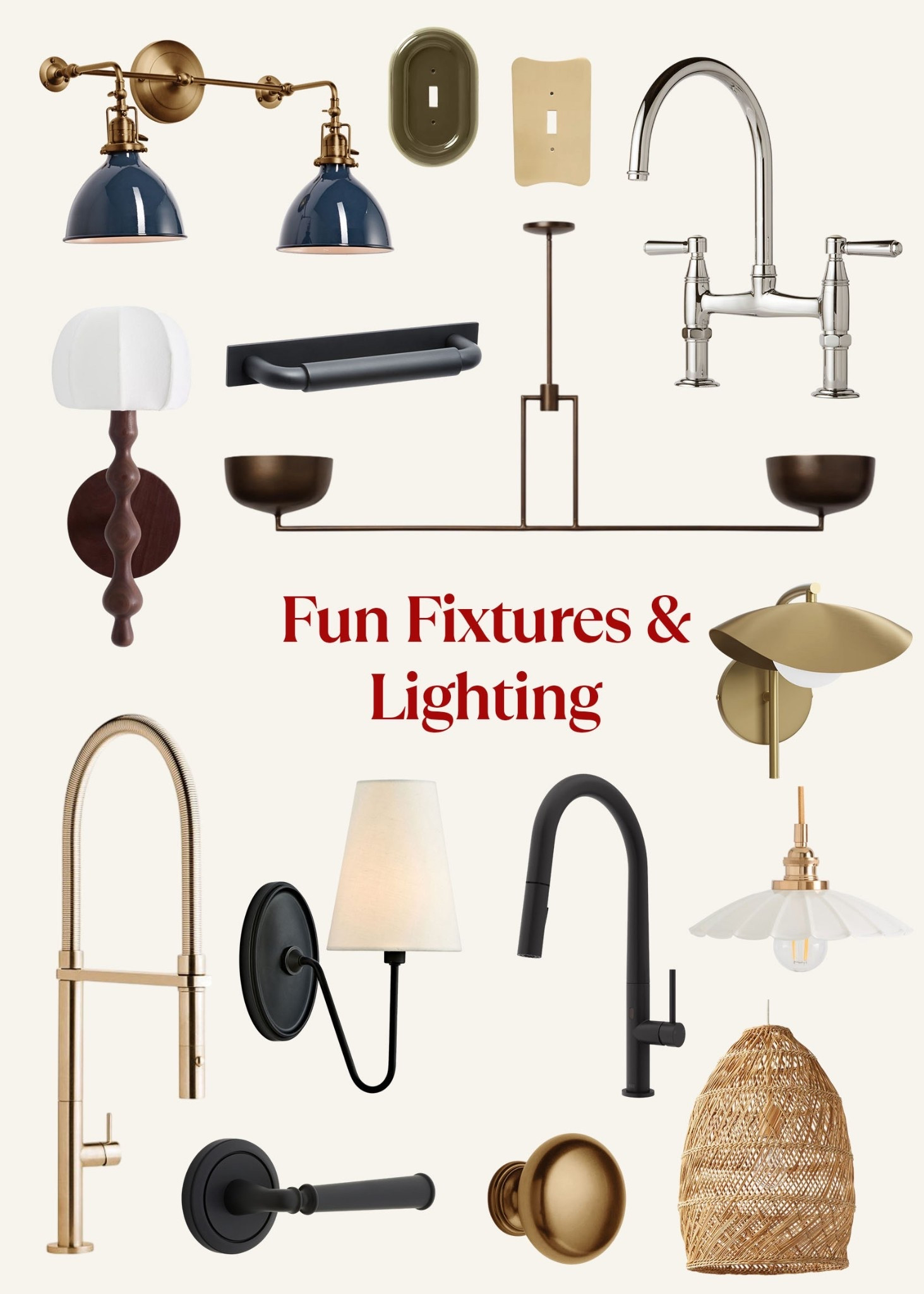 Some really great lighting and plumbing fixtures available right now :) 