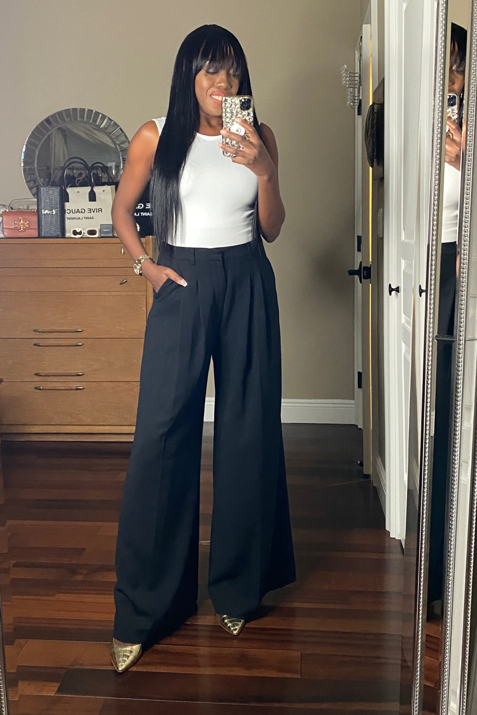 Wide Leg Pant
I can literally live in these pants. Great quality. Has side pockets and belt loops. Pleated at the front. True to size. Wearing a 6. 

Holiday Party, Christmas Party, Christmas Outfits, Holiday Outfits, Pants, 
#LTKParties #LTKHoliday 




#LTKSeasonal #LTKstyletip #LTKover40