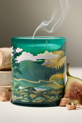 Glasshouse Fragrances Woody Breathtaking Banff Glass Candle | Anthropologie (US)