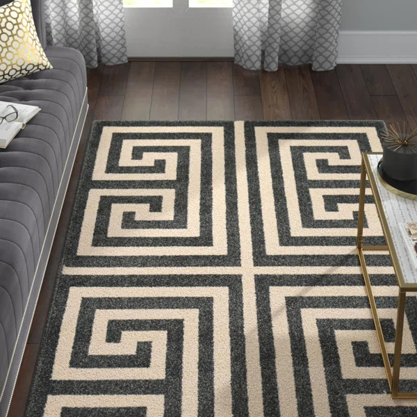 Barreto Performance Black/Beige Rug | Wayfair North America