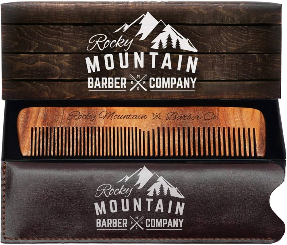 Hair Comb - Wood with Anti-Static & No Snag with Fine and Medium Tooth for Head Hair, Beard, Must... | Amazon (US)