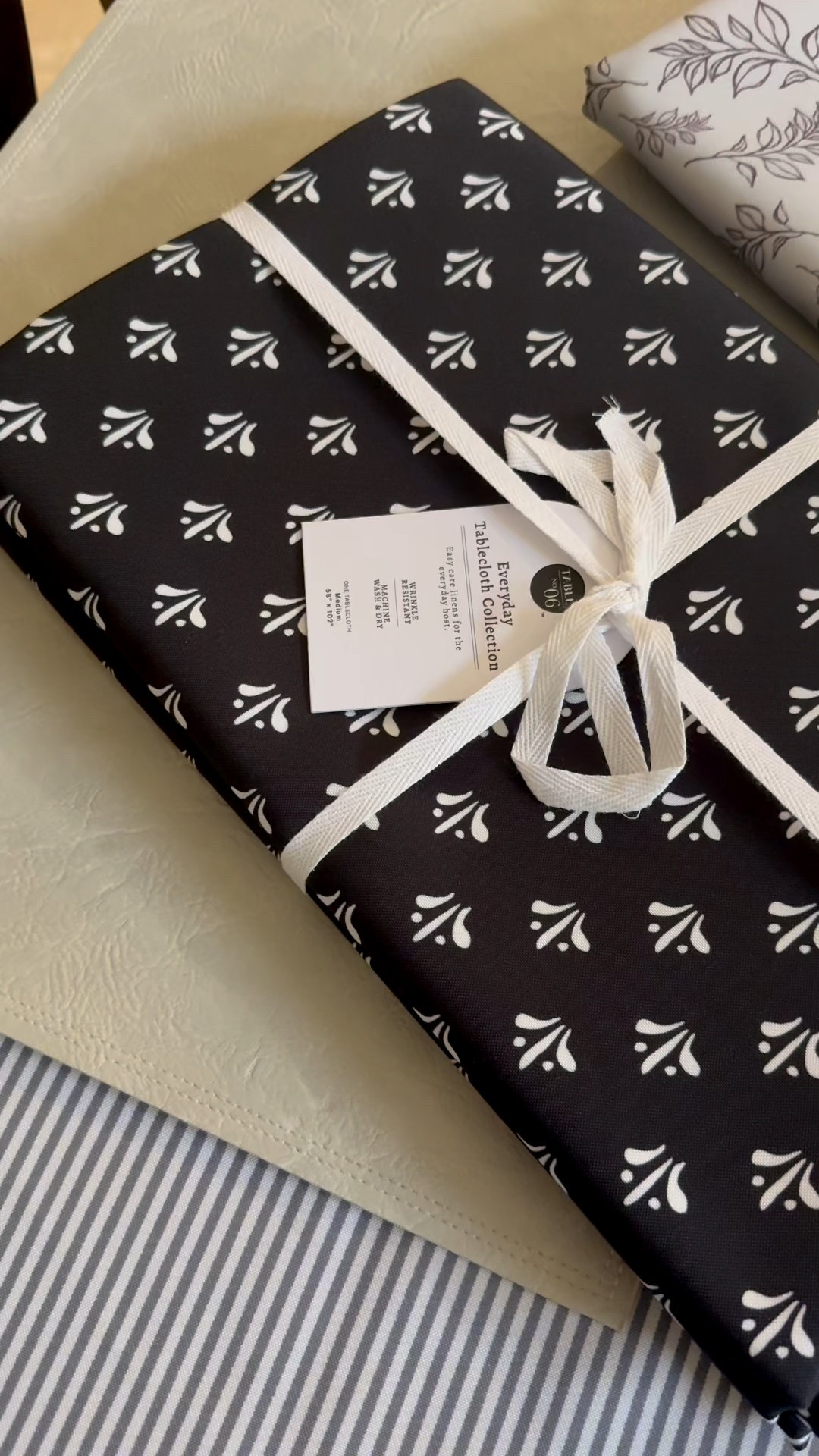 Delivery day! 🤍 From Table 06! 
New on-trend block print tablecloths just arrived and I’m obsessed. Must have for every family! 

✨ Water-beading tech (spills stay on top 🙌)
✨ Stain-resistant + washable (family-friendly win!)
✨ Smooth, drapey fabric
✨ Easy care + wrinkle resistant

I’m linking the ones I grabbed plus more prints, sizes, and the matching placemats — they’re SO good.

#LTKmomlife #LTKHome