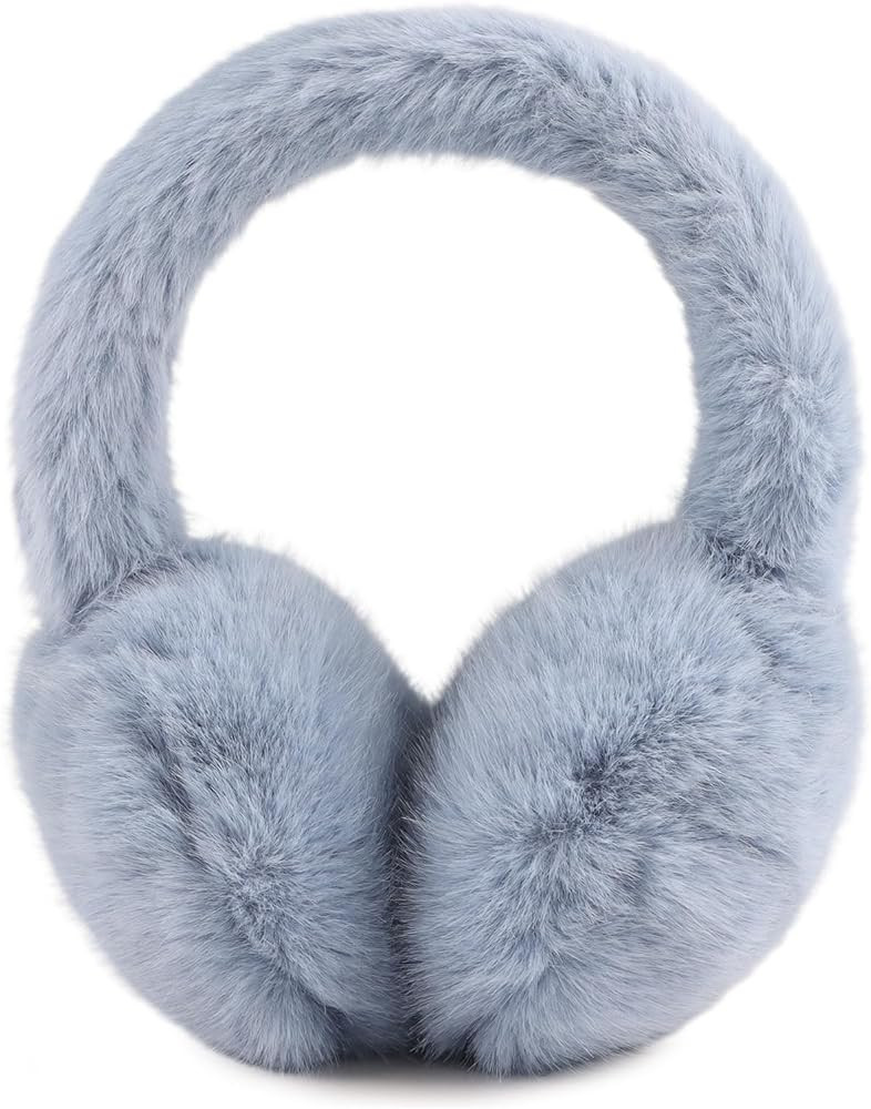 PESAAT Warm Ear muffs for Women Winter Unisex Fluffy Earmuffs Lady Ear Warmer Faux Fur Ear Covers | Amazon (US)