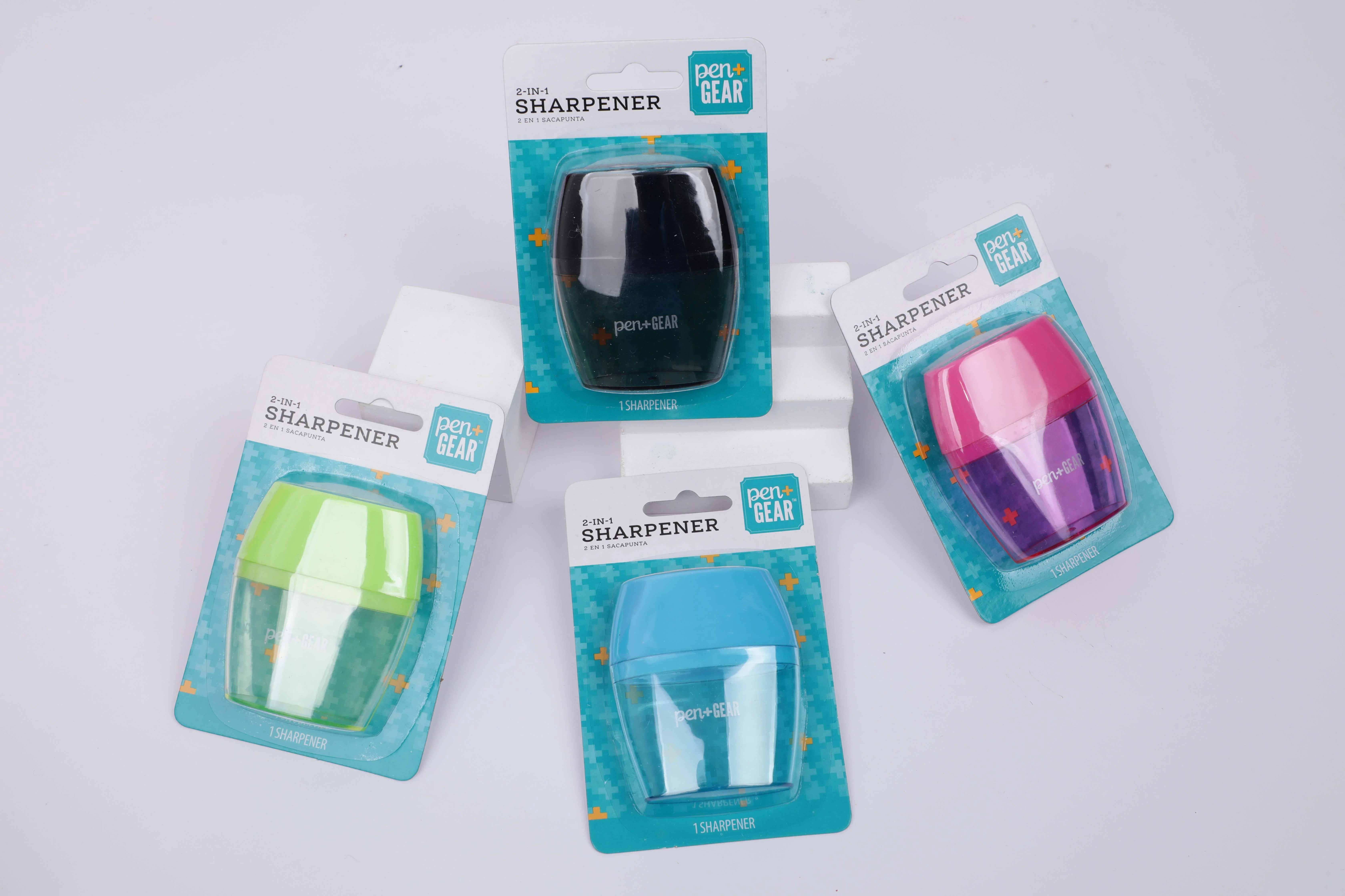 Pen+Gear 2-in-1 Plastic Sharpener, Assorted Colors | Walmart (US)