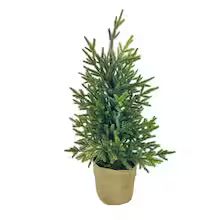 18" Christmas Tree Tabletop Accent in Rattan Pot by Ashland® | Michaels Stores