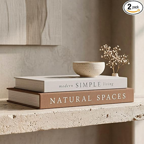 Beautiful Decorative Books - Set of 2 Boxes Enhance Your Coffee Table, Bookshelf or Mantel Shelf ... | Amazon (US)