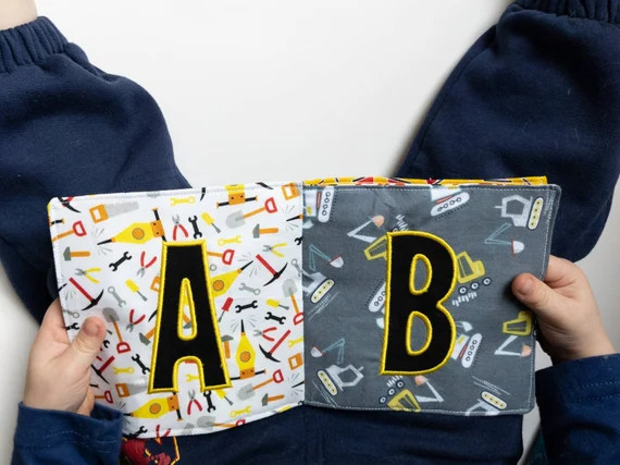 Personalized Quiet Book, Construction Book, Toddler Learning Toy | Etsy (US)