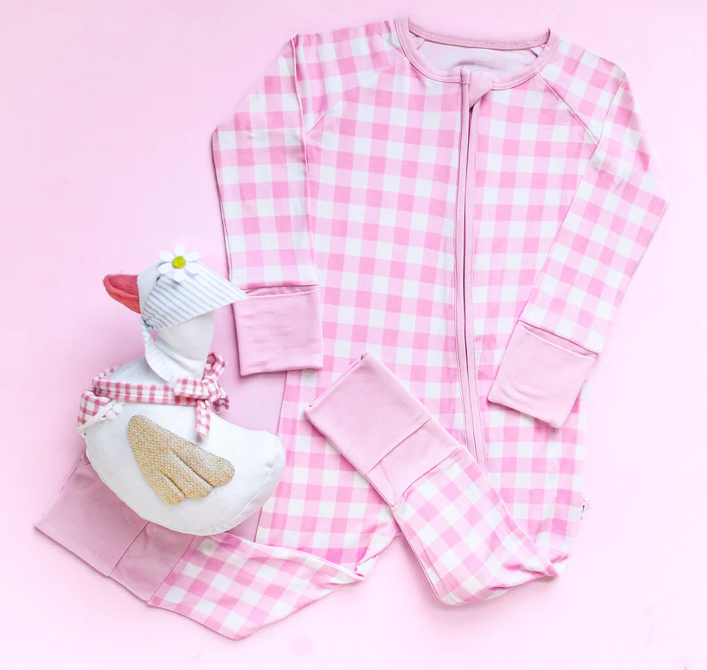 TAFFY PINK GINGHAM DREAM ROMPER | Dream Big Little Co.