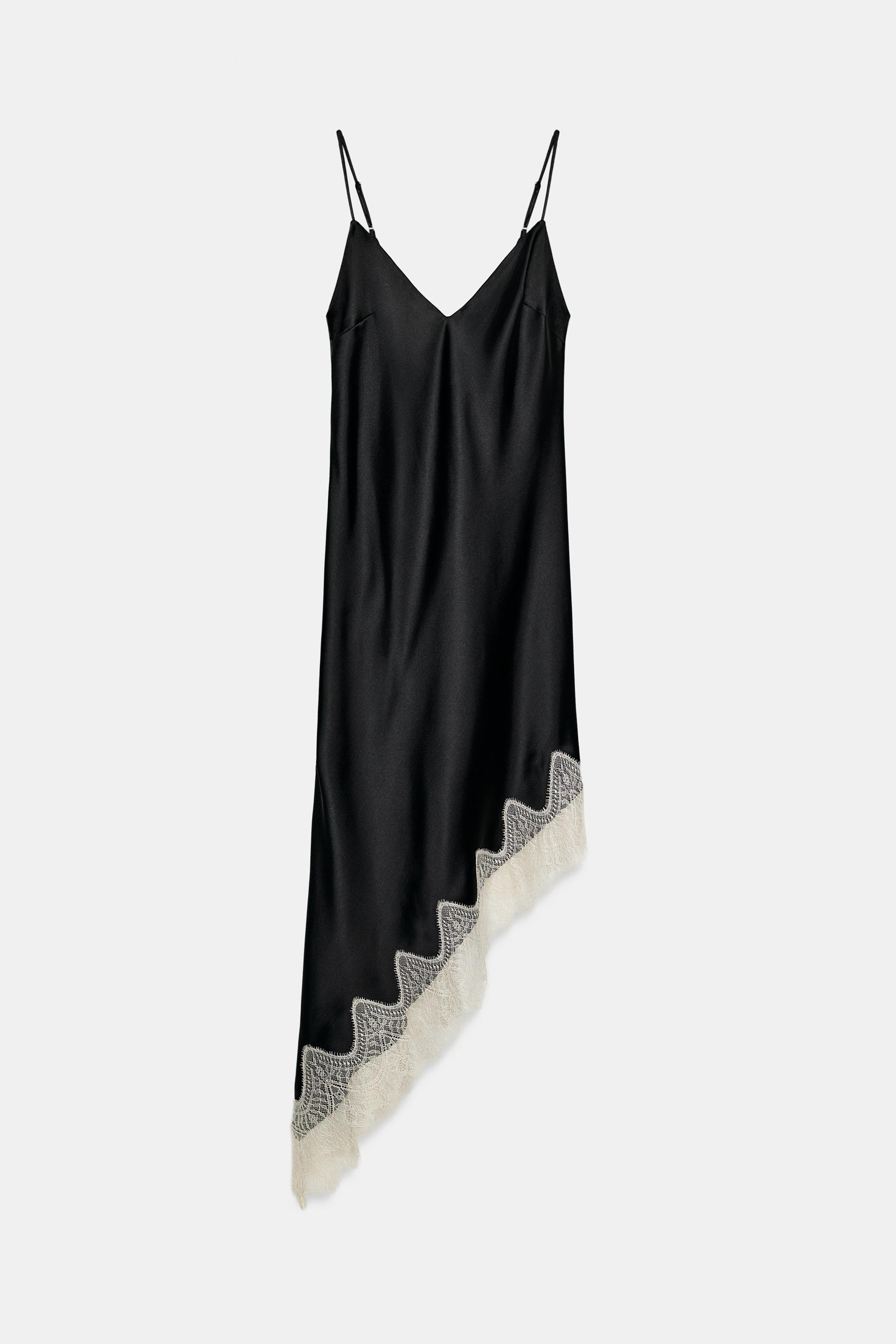 SATIN EFFECT LACE DRESS | Zara AU