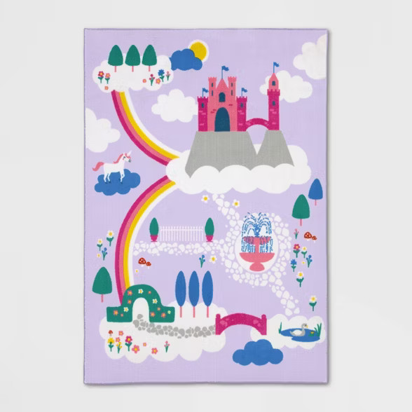 4'X5'5" Castle Game Rug - Pillowfort™ | Target