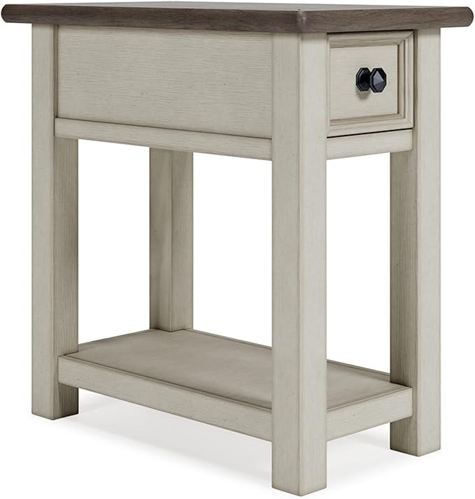 Signature Design by Ashley Bolanburg | Farmhouse Chair-Side End Table – USB Charging Ports, Dra... | Amazon (US)