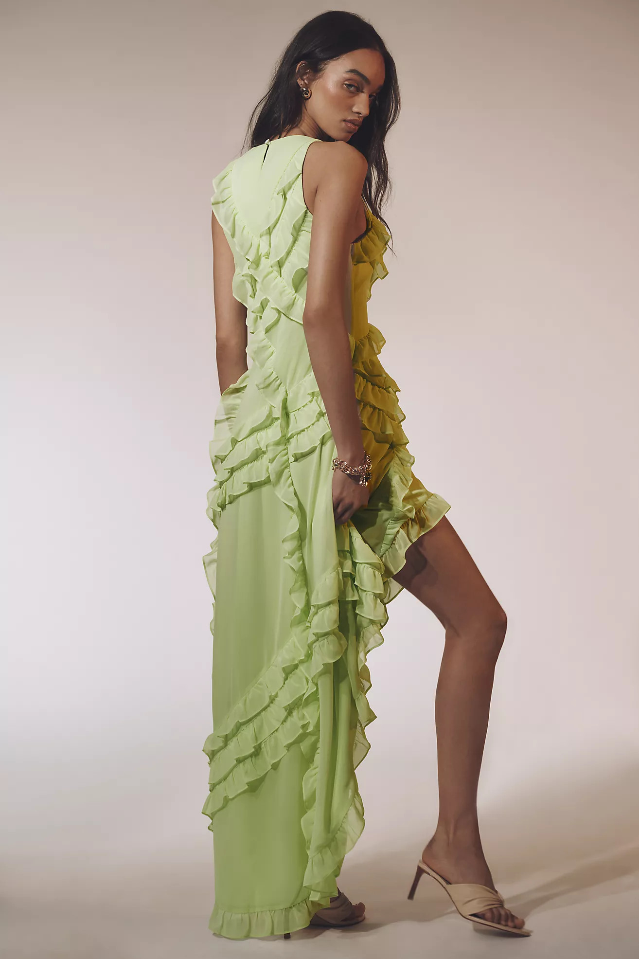 Hutch Sleeveless Ruffle High-Low Dress | Anthropologie (US)