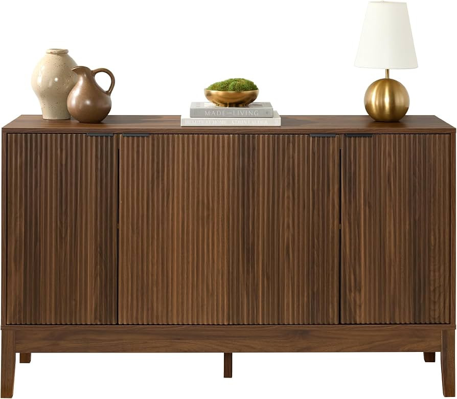 Best Choice Products 55" Modern 4-Door Sideboard Storage Cabinet, Buffet, Media Cabinet, Cupboard... | Amazon (US)
