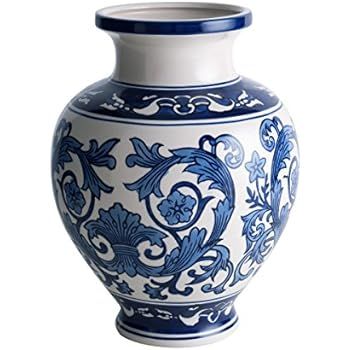 Emenest Cobalt Porcelain Ceramic Vase – Blue & White Vase Table Floor Decorative Centerpiece fo... | Amazon (US)