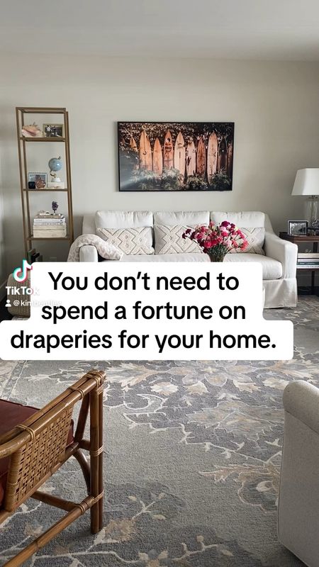 Draperies that won’t break the bank. 
kimbentley, living room, dining room, home decor, coffee table, drapes, vacation homee

#LTKhome #LTKover40 #LTKVideo