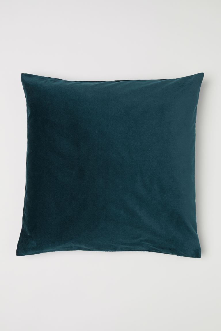 Cushion cover in cotton velvet with a concealed zip. | H&M (US + CA)