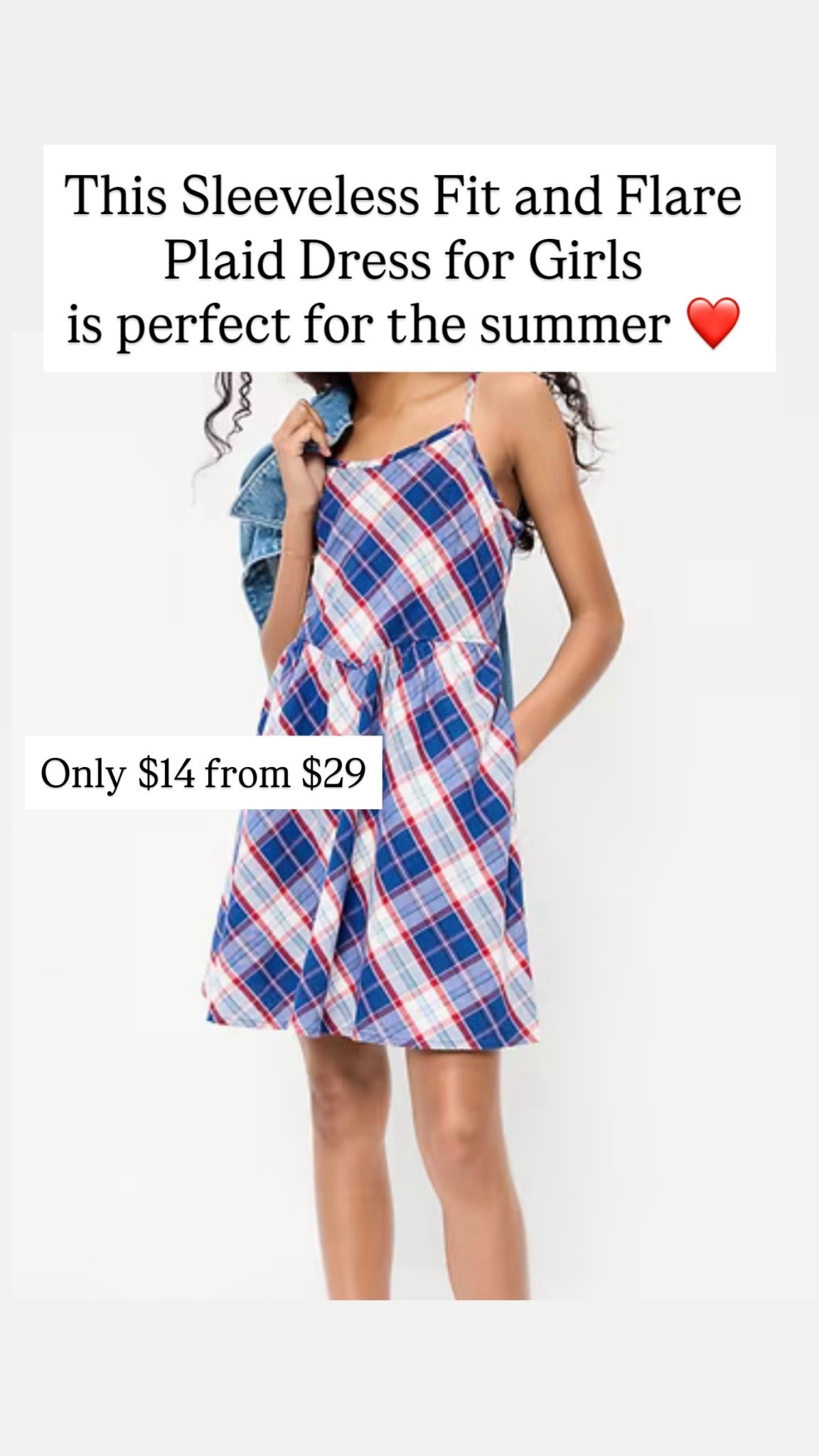 Sleeveless Fit and Flare Plaid Dress for Girls is on sale 

#LTKKids #LTKSaleAlert