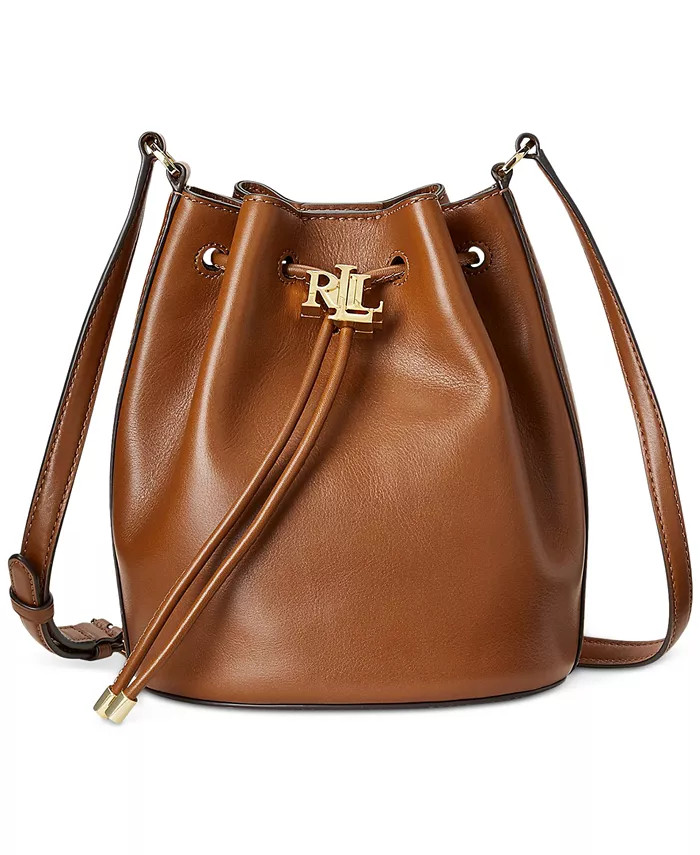 Lauren Ralph Lauren Women's Smooth Leather Medium Andie Drawstring Bag - Macy's | Macys (US)