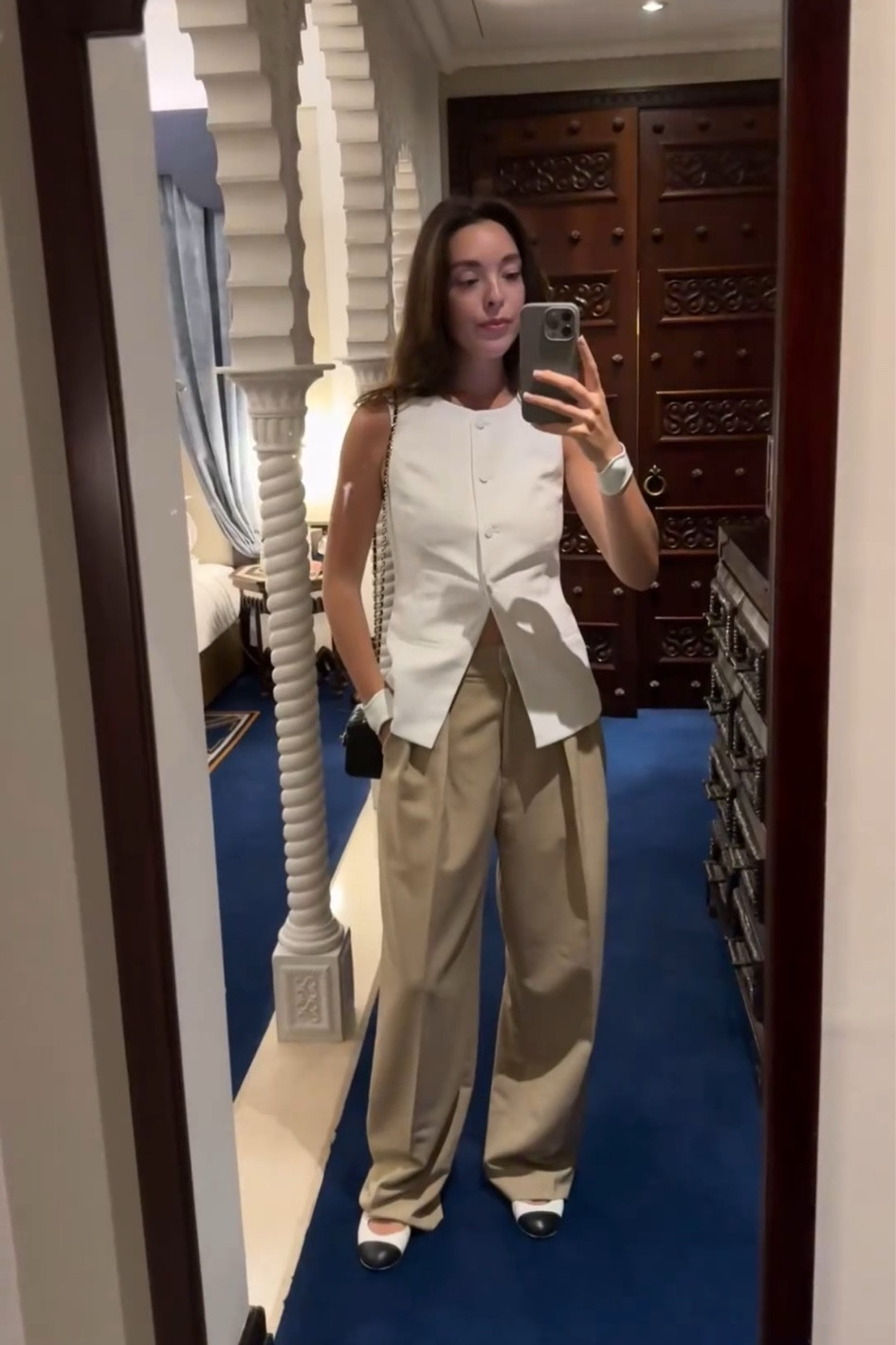 Alaia Bag, Waistcoat Mango, The Frankie Shop Trousers, Mary Jane Flats, Matches 

#LTKSeasonal #LTKeurope #LTKstyletip