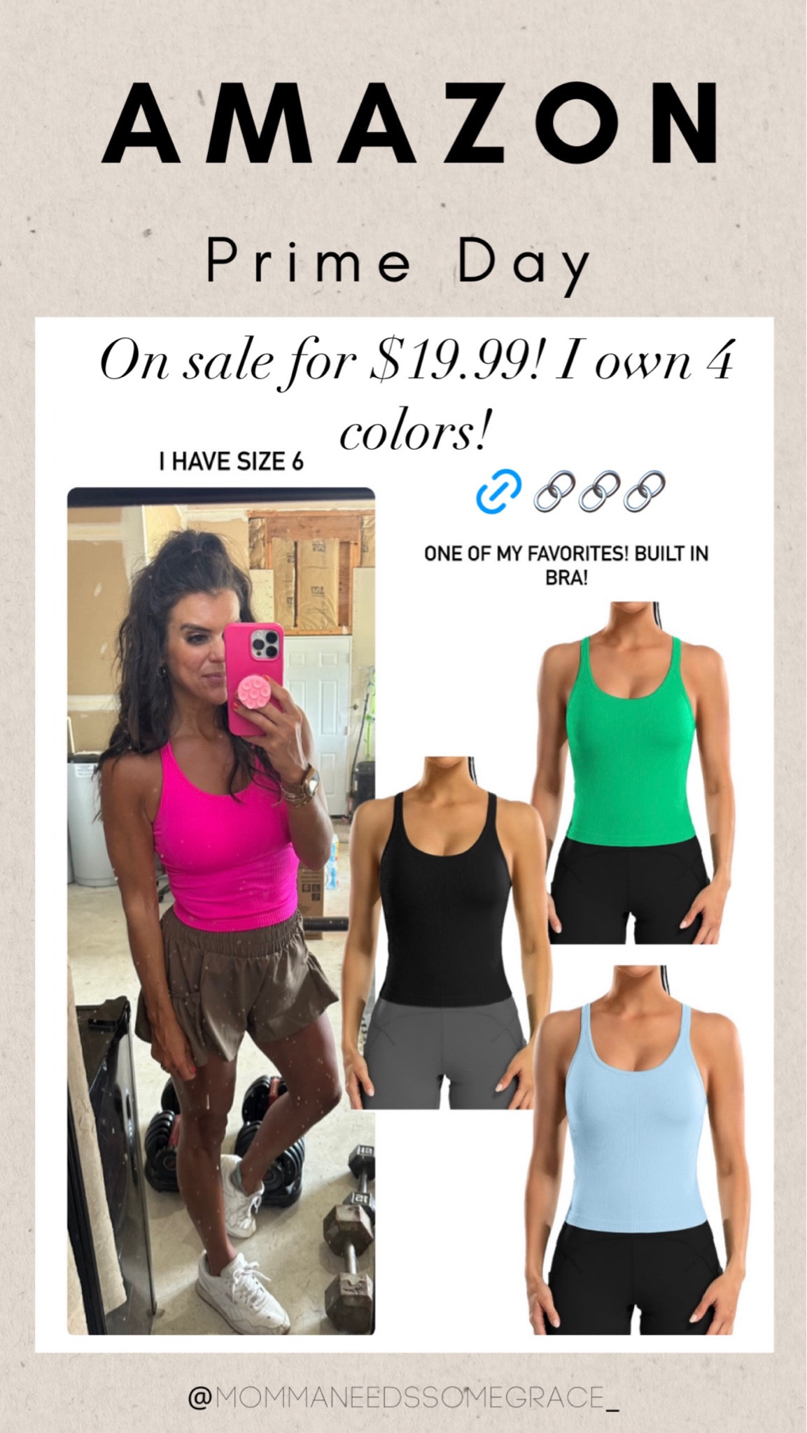My favorite workout tank on sale for Amazon prime day! 

#LTKFindsUnder50 #LTKFindsUnder100 #LTKSaleAlert