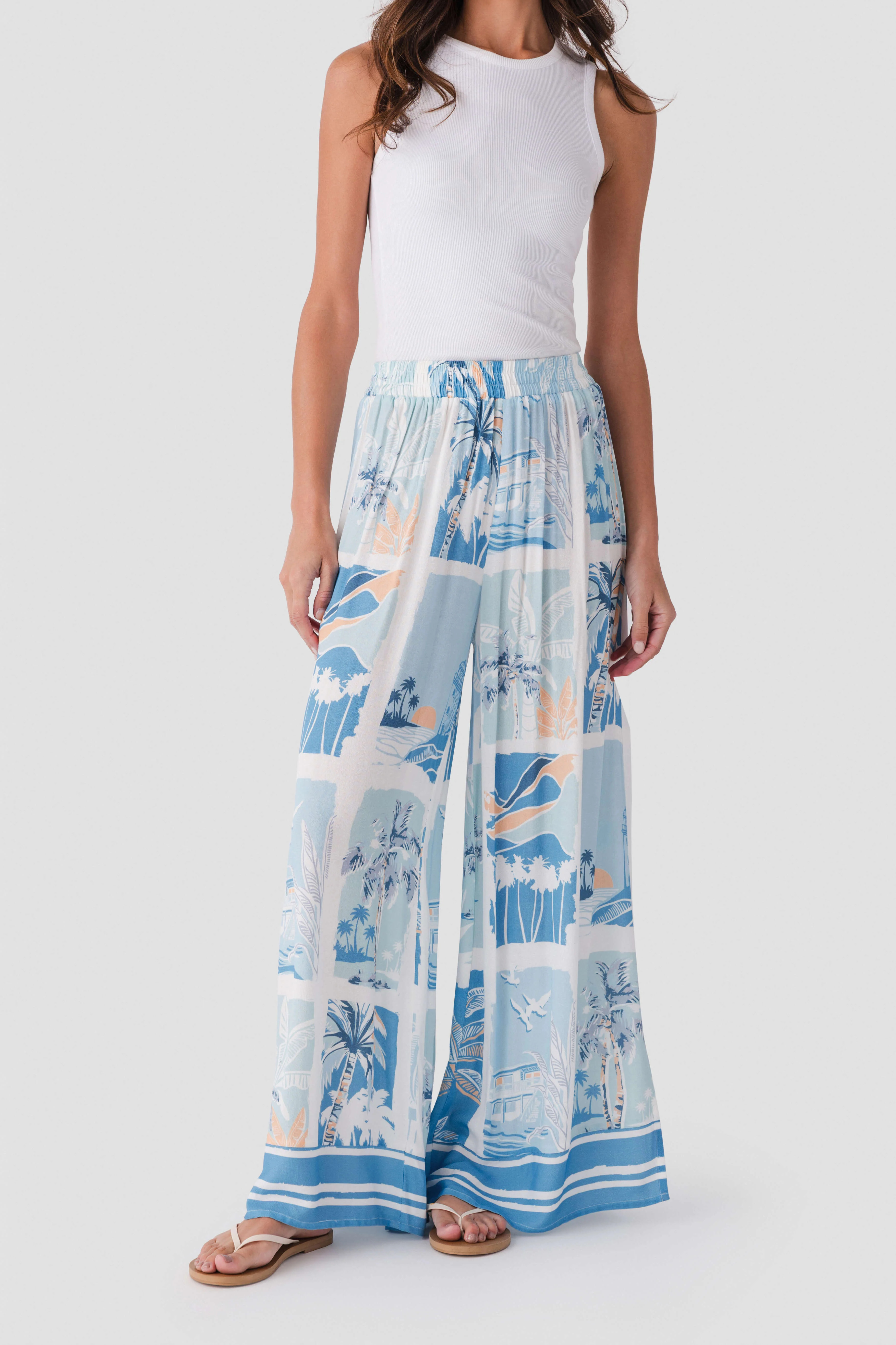 Surf Gypsy Island Postcard Wide Leg Pants | Social Threads
