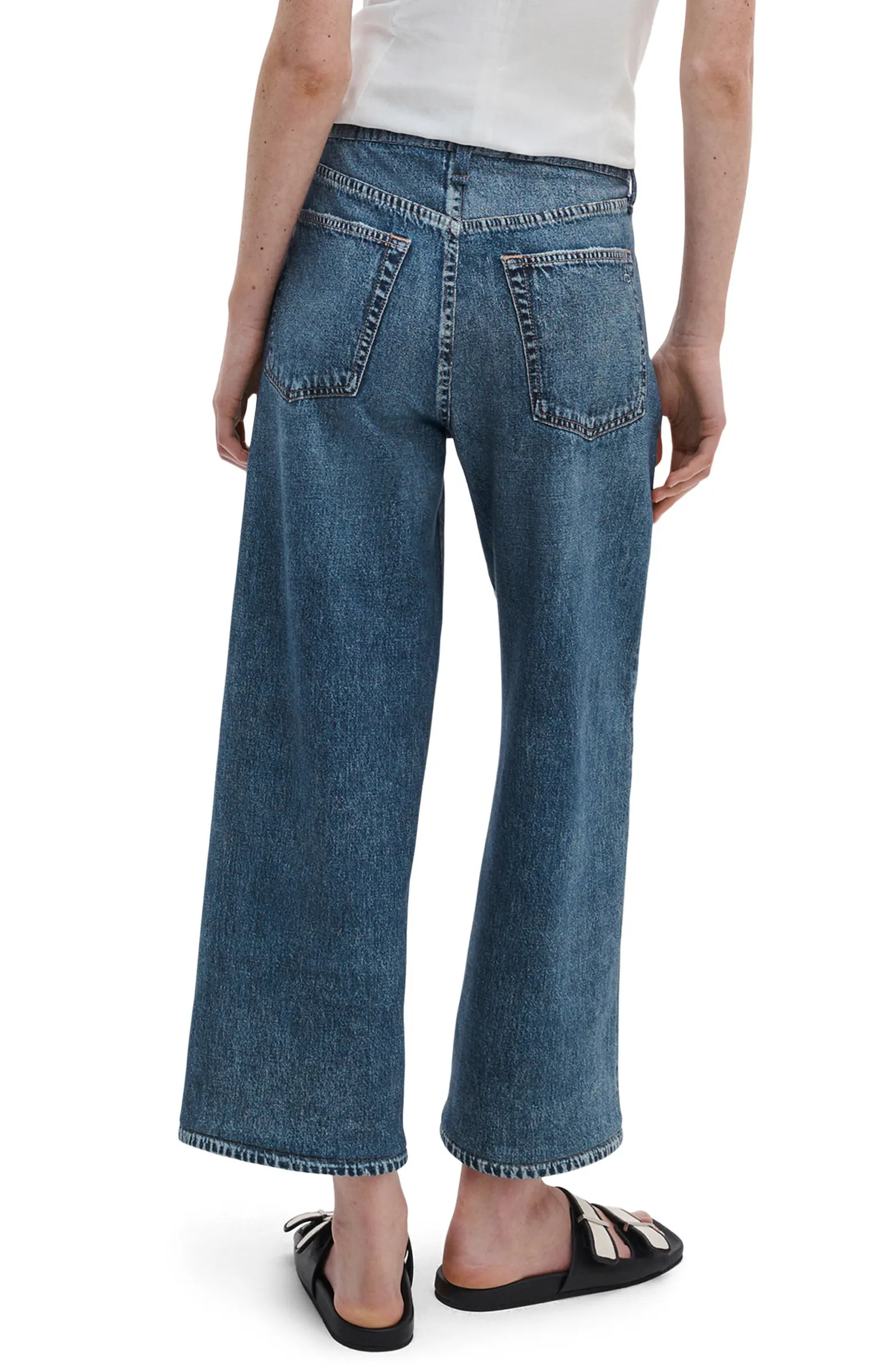 rb Miramar Andi Ankle Wide Leg Cotton Terry Sweatpant Jeans | Nordstrom