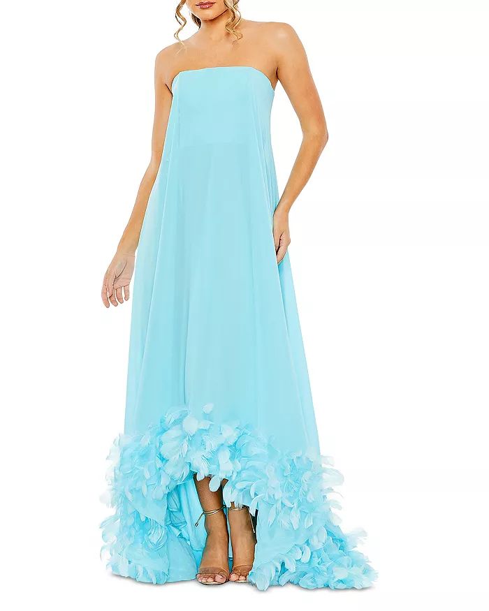 Strapless Flared Feather Hem Gown | Bloomingdale's (US)