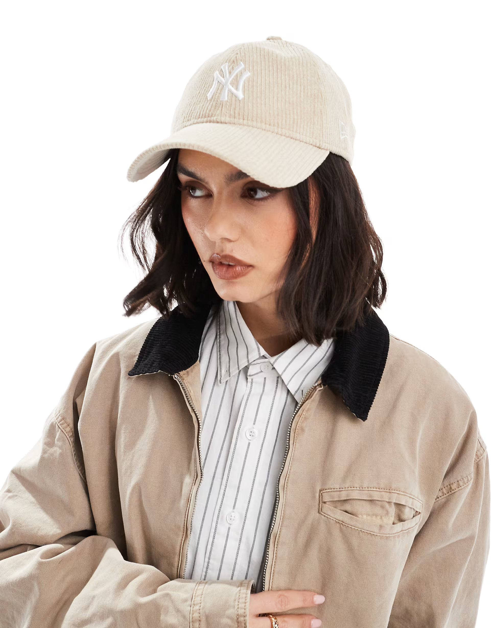 New Era NY Yankees 9twenty unstructured cord cap in cream | ASOS (Global)