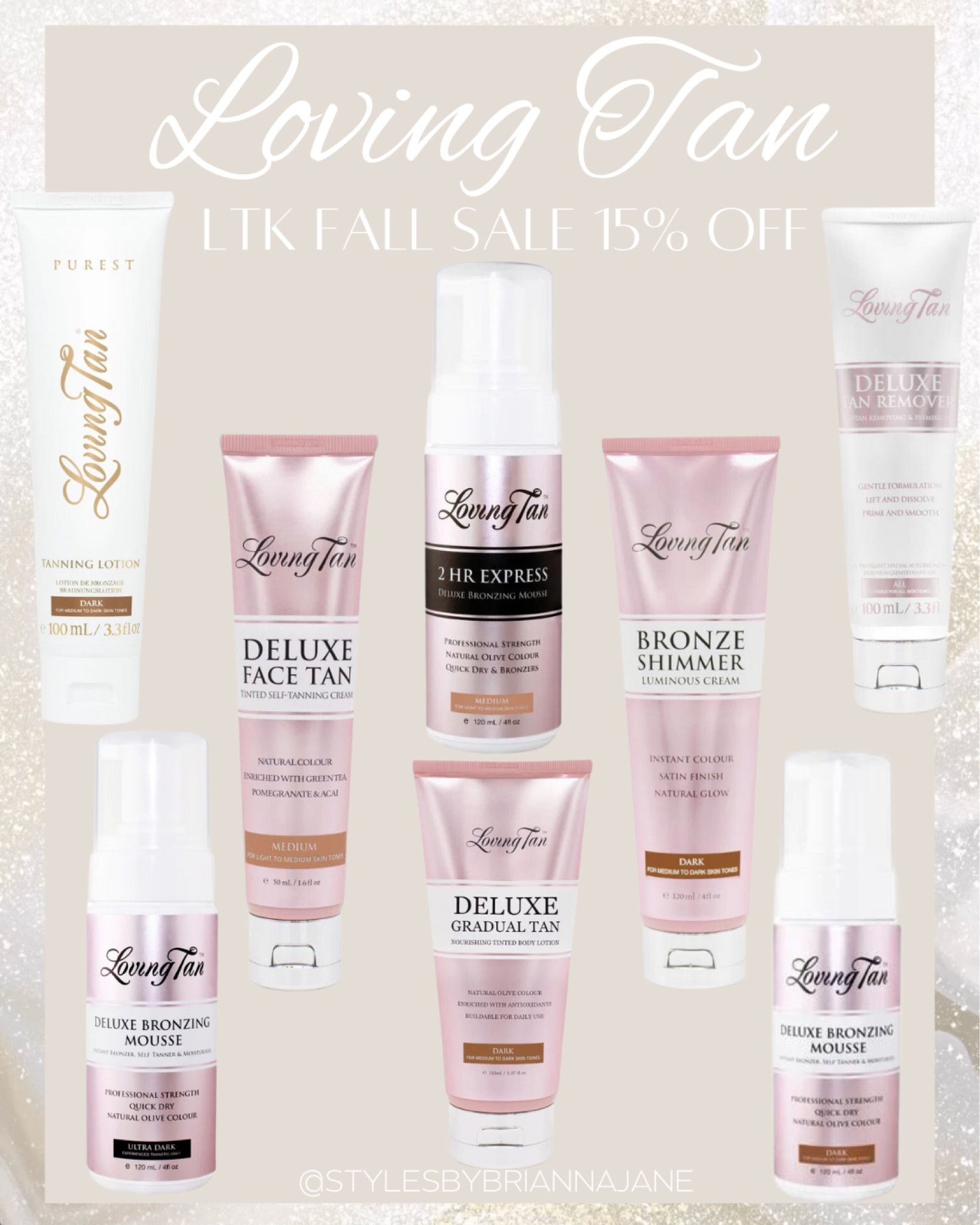 Loving Tan 15% off sitewide. Tanning mousse. Tanning foam. Tan removal. Face tan. Shimmer bronze. 

#LTKSeasonal #LTKbeauty #LTKSale