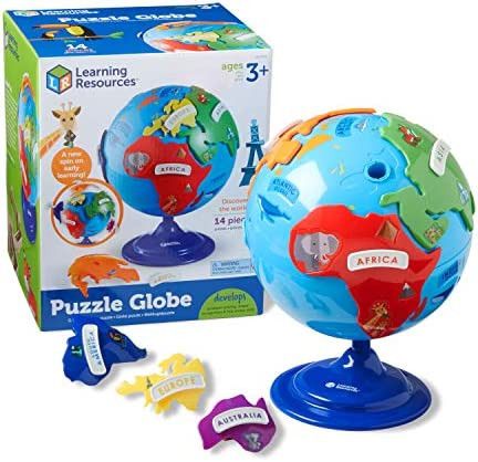 Amazon.com: Learning Resources Puzzle Globe, 7 Continent Pieces, 8 Inches : Everything Else | Amazon (US)