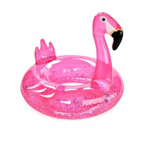 FUNBOY Original Flamingo Clear Glitter Pool Float Large Summer Fun Tube Swim Ring, Cup Holder Included | Amazon (US)