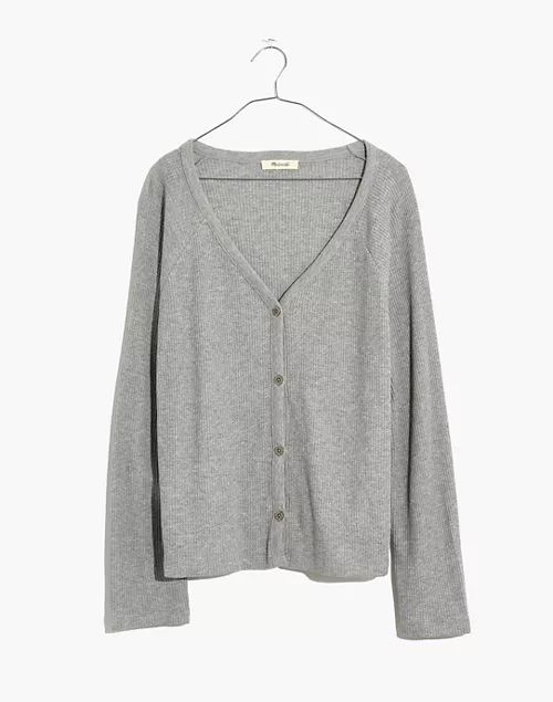 Waffle Knit Button-Front Pajama Top | Madewell