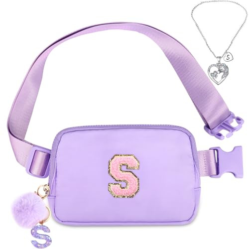 Belt Bag Fanny Pack for Teen Girls - Women Initial Crossbody Bag for Birthday Gifts for 5 6 7 8 9 10 11 12 13 Year Old S | Amazon (US)
