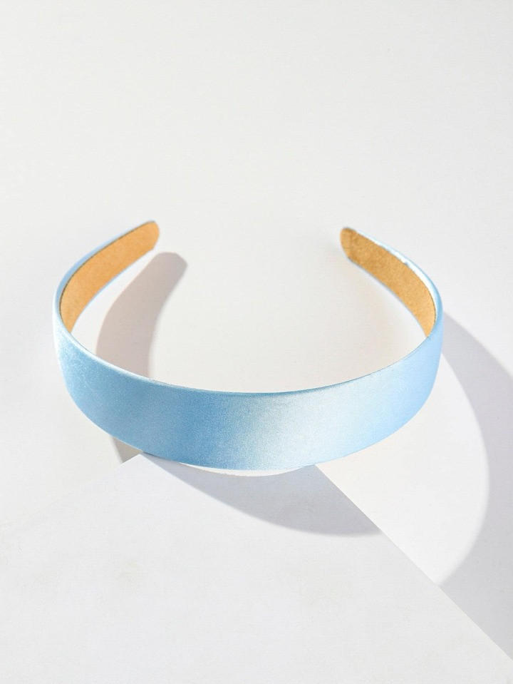 1pc Macaron Colored Solid Acrylic Headband, Wide Version Wrapped With Cloth,Hairband ,Hair Hoop,H... | SHEIN