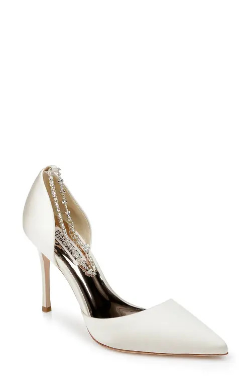 Badgley Mischka Collection Tierra d'Orsay Pointed Toe Pump in Ivory at Nordstrom, Size 7.5 | Nordstrom