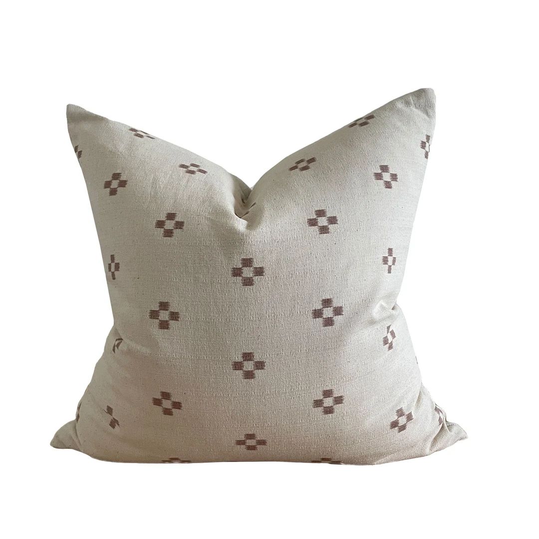 Cream and Tan Batik Pillow Cover Designer Neutral Pillow - Etsy | Etsy (US)