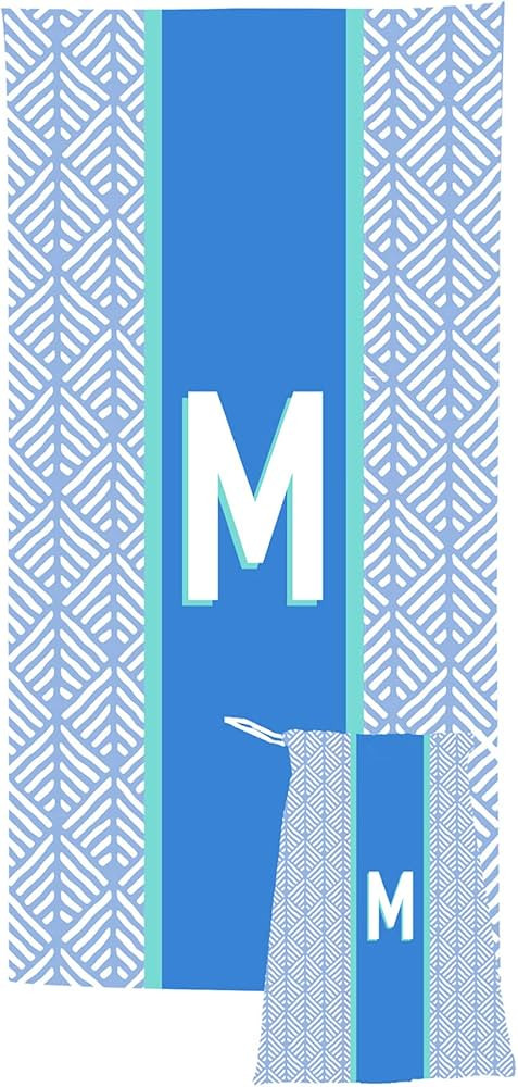 Mary Square Bright Pink Polka Dot M 62 x 31 Polyester Blend Initial Quick Dry Beach Towel | Amazon (US)