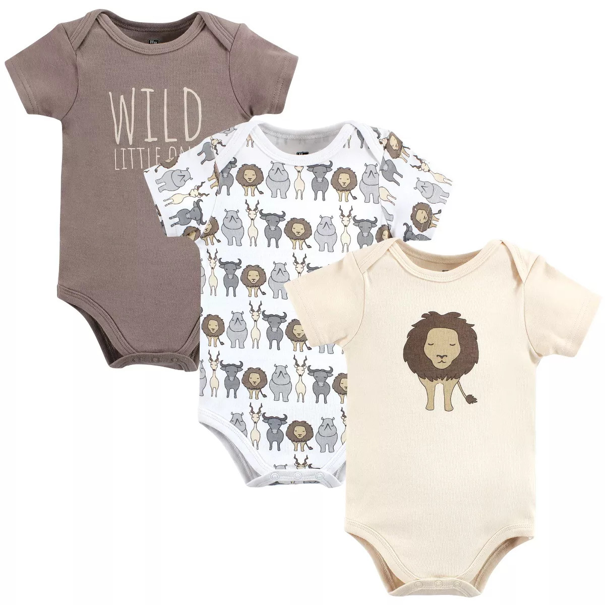 Hudson Baby Infant Boy Cotton Bodysuits, Safari Lion | Target