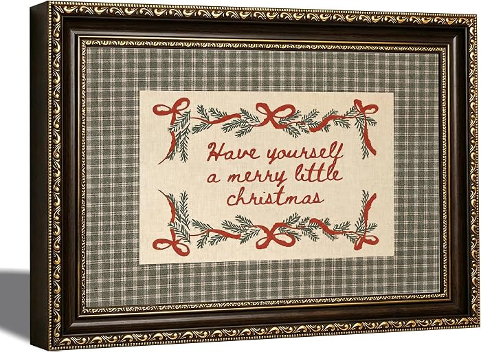 WYNTRPO Have Yourself A Merry Little Christmas Quote Canvas Prints,12x16in | Amazon (US)