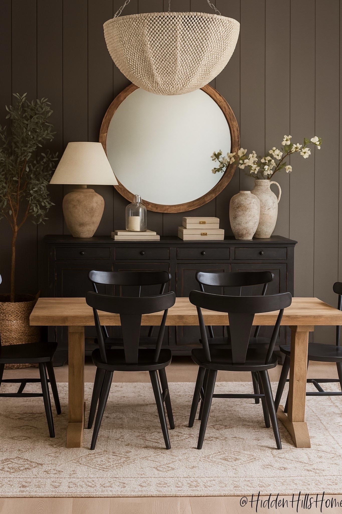 Dining room decor, dining room mood board, dining chairs, dining room table; dining room buffet, home decor ideas #diningroom
Wall color is SW Urbane Bronze

#LTKHome #LTKSaleAlert #LTKGiftGuide