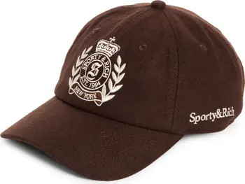 New York Crest Embroidered Wool Baseball Cap | Nordstrom