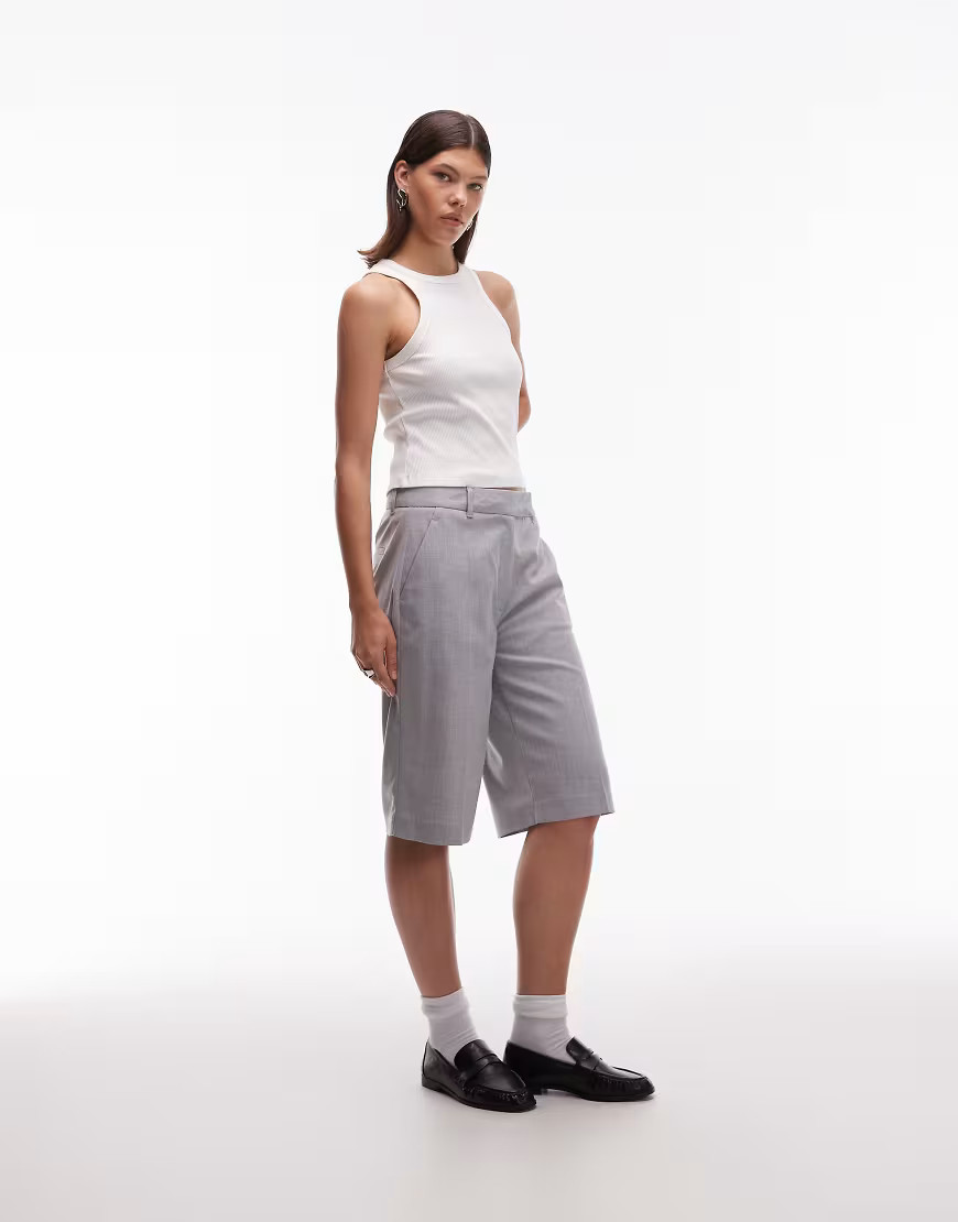 ASOS DESIGN tailored clean culotte in grey | ASOS (Global)