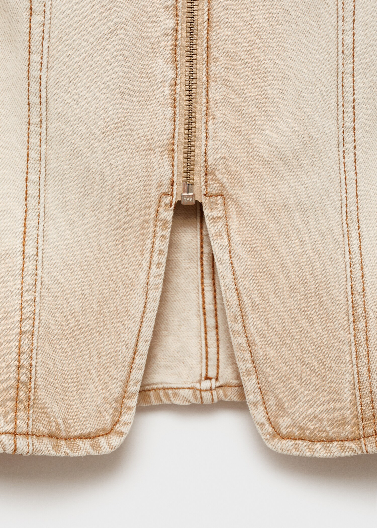 Denim top with zipper | Mango (US/MX/AU)