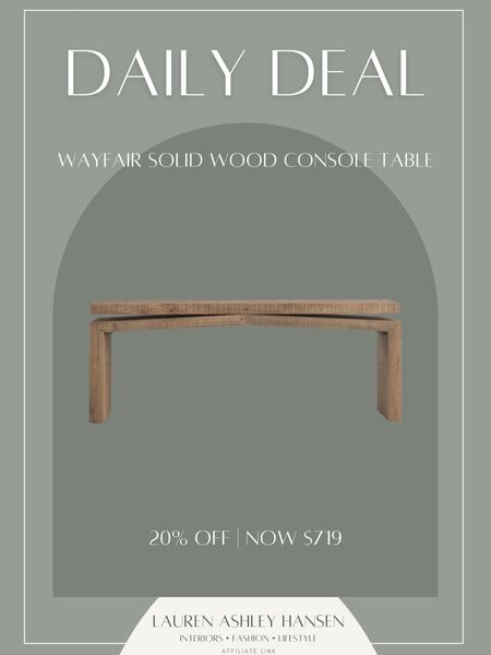 I love this wood console table. The slight split and curve are such minor but beautiful details that completely make this table. 20% off right now still on wayfair!!

#LTKSaleAlert #LTKStyleTip #LTKHome