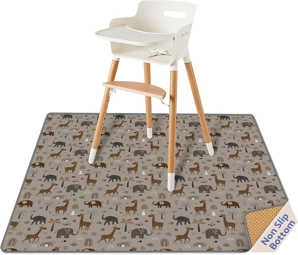 Baby Splat Mat for Under High Chair, 51 x 51 Inch Splash Mat, Waterproof and Washable Spill Mat, ... | Amazon (US)
