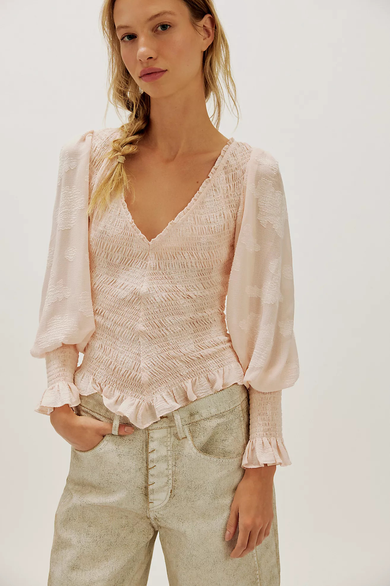 Smocked In Love Long Sleeve Top | Free People (Global - UK&FR Excluded)