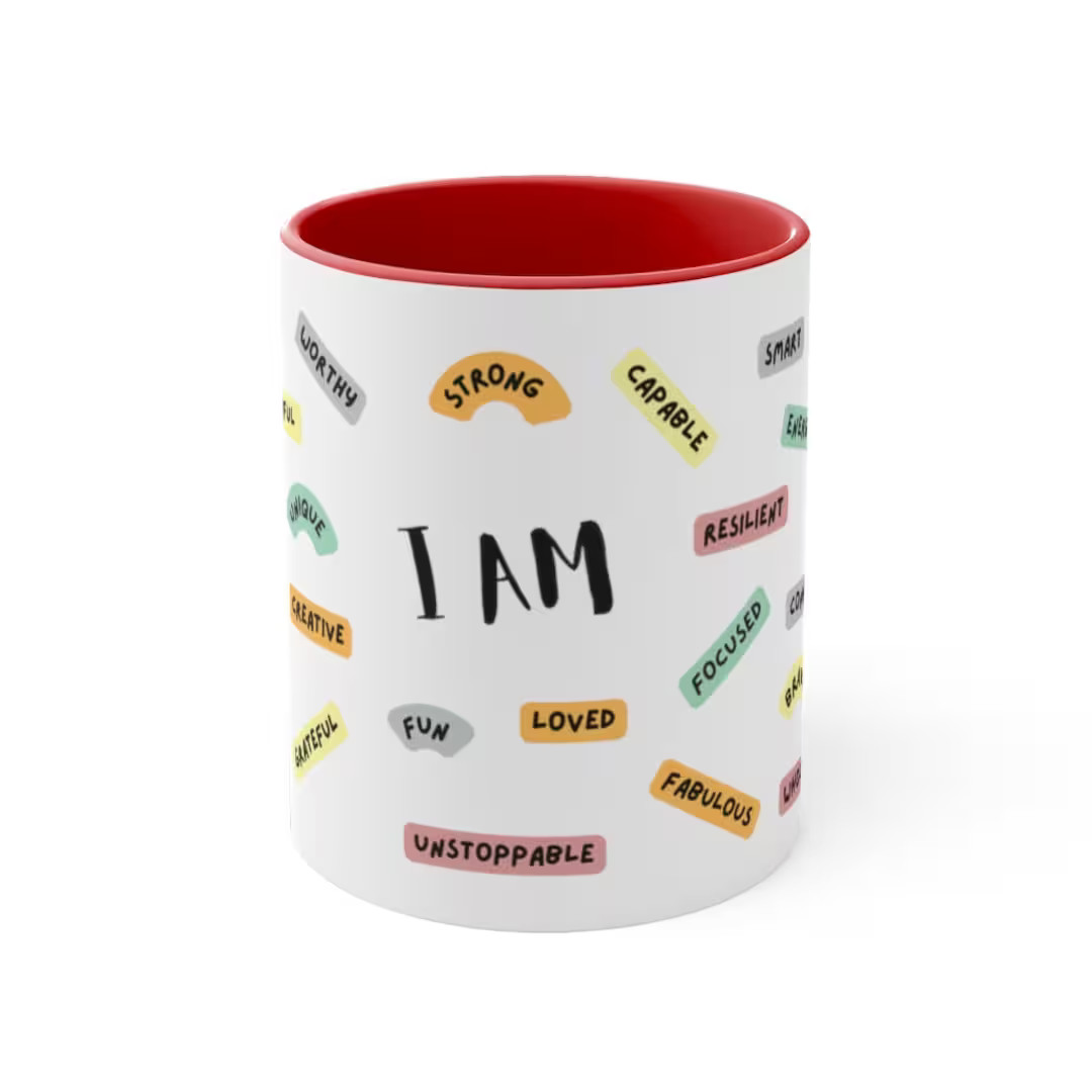 Affirmations Mug, Positive Affirmations, Inspirational Mug, Mom Mug Gift, Self Love Mug, Empowerm... | Etsy (US)