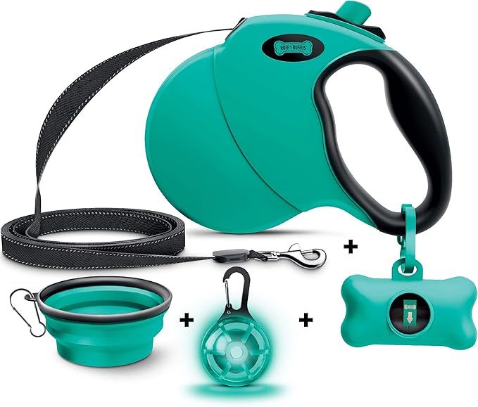 Ruff 'N Ruffus 360° Tangle-Free 16 ft Retractable Dog Leash + Free Travel Bowl + Free Waste Bag ... | Amazon (US)